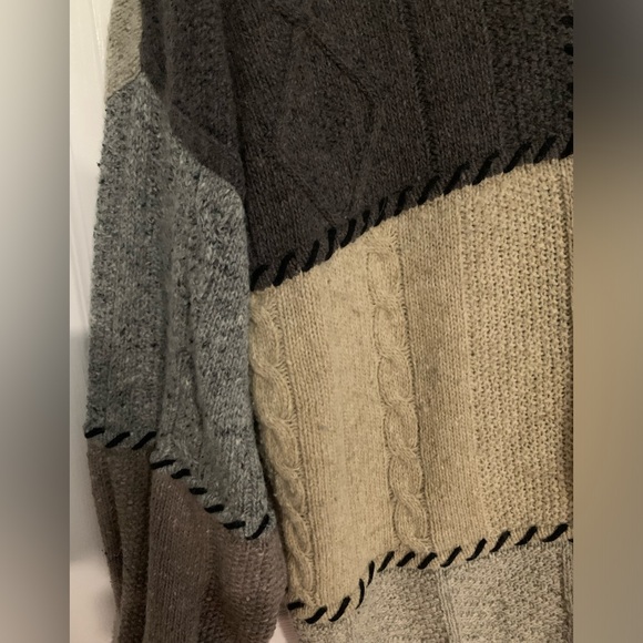 Patchwork wool FALCARO sweater - Picture 4 of 12